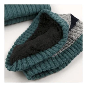 Fashion Conjunto gorro y cuello rayas Manoplas Y Gorros