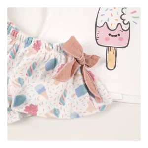 New Conjunto niña helado Pololos Y Ranitas