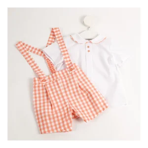 Clearance Conjunto 2p peto cuadros Pololos Y Ranitas