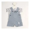 Fashion Conjunto peto camiseta rayas Conjuntos