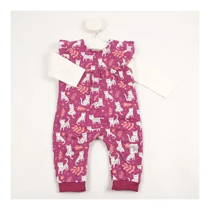 Clearance Conjunto peto gatitos y camiseta Conjuntos