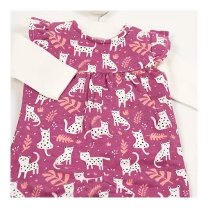 Clearance Conjunto peto gatitos y camiseta Conjuntos