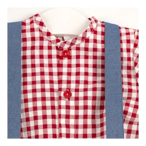 Clearance Conjunto peto y camisa vichy Pololos Y Ranitas
