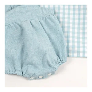 Hot Conjunto pololo y camisa vichy Aqua Pololos Y Ranitas