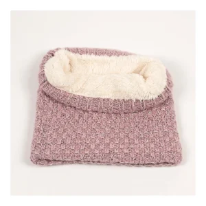 Fashion Cuello jaspeado forrado Manoplas Y Gorros
