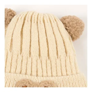 Sale Gorro dos pompones bebe Oso Manoplas Y Gorros
