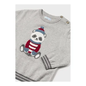 Clearance Jersey intarsia bordados panda Chaquetas Y Jerseys
