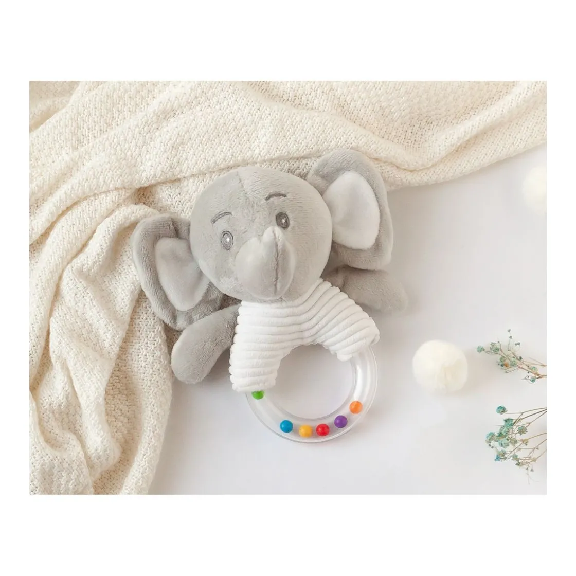 peluche_sonajero_elefante_1.webp Sale Peluche sonajero elefante gris 18cm Juguetes