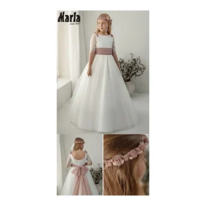 Online Vestido comunion especial tul cristal Bautizo, Ceremonia Y Comunión