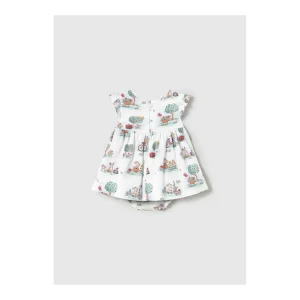 Fashion Vestido con ranita estampado conejos Jesusitos